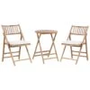 Beliani Bistroset SAVELLETRI - Lichte Houtkleur Bamboehout
