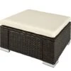 Tectake - Wicker Zitkruk Bruin Mix - 53 X 53 X 26 Cm
