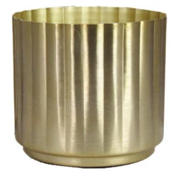 Floran Plantenpot Volos - Goudkleurig - Metaal - D17 X H17 Cm