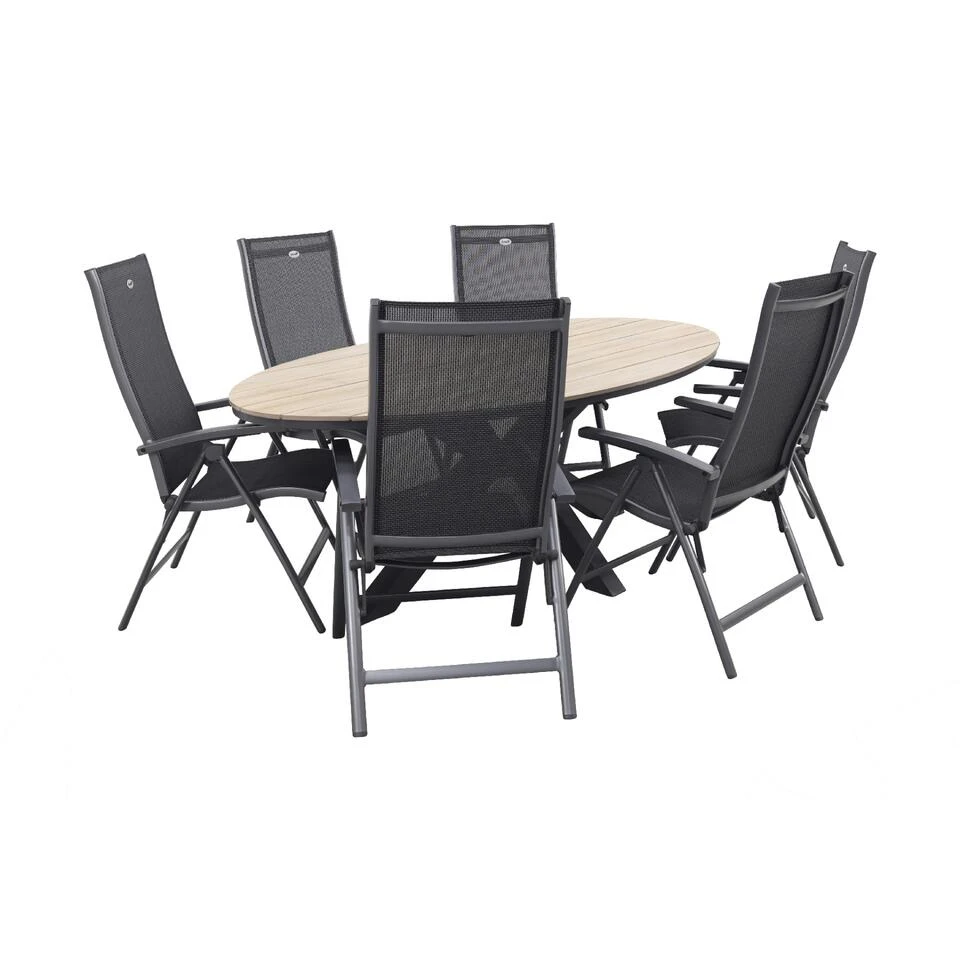 Hartman Napoli Xerix Verstelbaar/Edison 280x140 Tuinset Ovaal