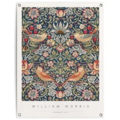Tuinposter William Morris - Aardbeiendief 80x60 Cm Bont