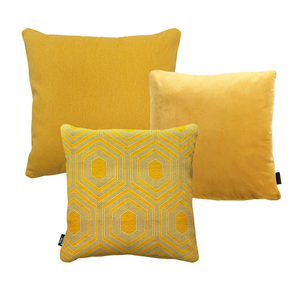 Madison Sierkussen Set Geel - 3 Stuks