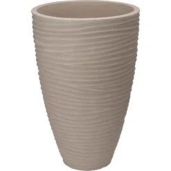 Pro Garden Plantenpot - Tuin - Kunststof - Zand/beige - D40 X H60 Cm