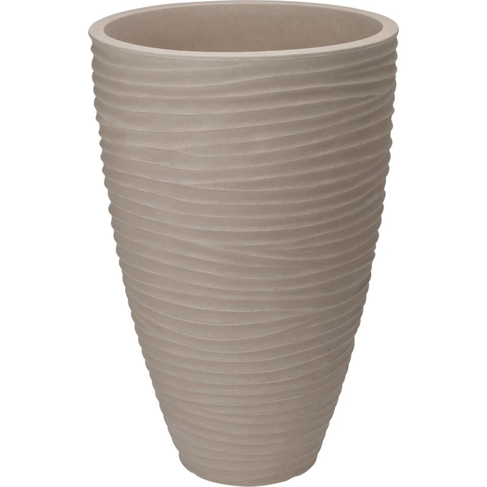 Pro Garden Plantenpot - Tuin - Kunststof - Zand/beige - D40 X H60 Cm
