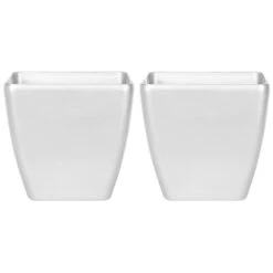 Beliani Plantenbak Voor Buiten ASTRAS - Zilver Stenenmix, Polyresin