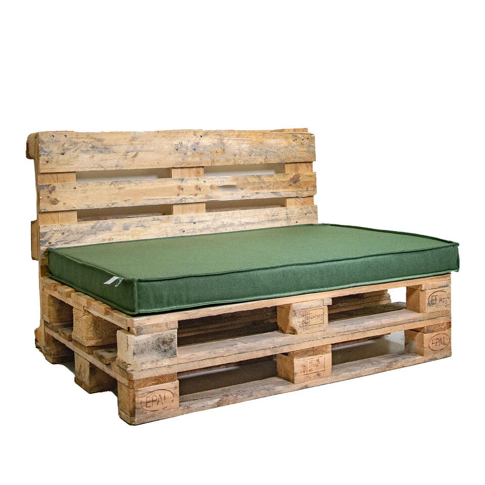 2L Home&Garden Palletkussen ''Solid'' Olijf 120x80cm