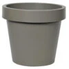 Mega Collections Plantenpot/bloempot - Kunststof - Taupe - D25 Cm