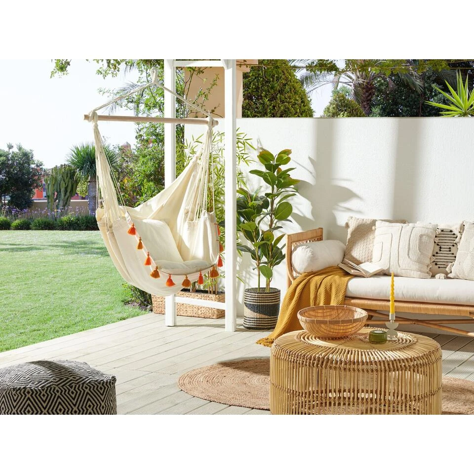 Beliani Hangstoel VARENA - Beige Katoen - Afbeelding 2