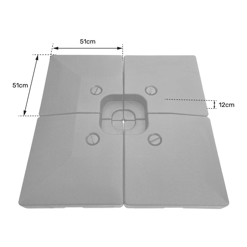 Happy Garden Zonneschermstandaards CROZON - Zwart - Plastic - Afbeelding 4