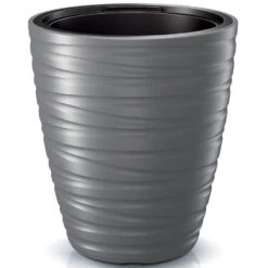 Prosperplast Plantenpot Amazing - Kunststof - Steengrijs - D37 Cm