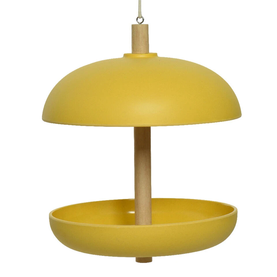 Decoris Vogelvoederplek - Silo - Hangend - Bamboe - Geel - 25 Cm