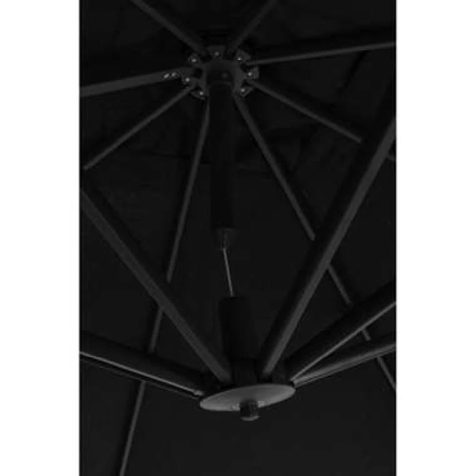 Garden Impressions Zweefparasol Hawaii Deluxe 300x300 D. Grijs-zwart - Afbeelding 2