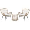 Beliani Bistroset LABICO - Beige Pe Rotan