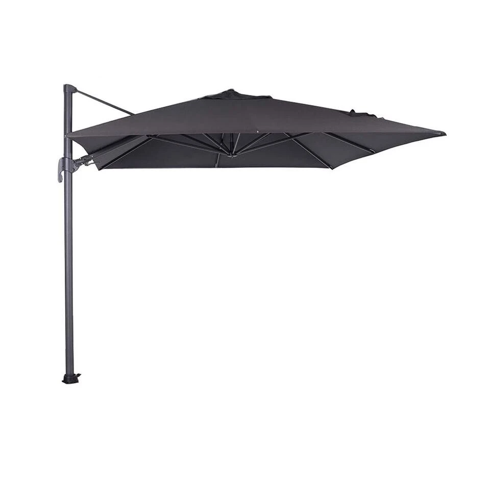 Garden Impressions Parasol S 250x250 D. Grijs/zwart Met Voet En Hoes