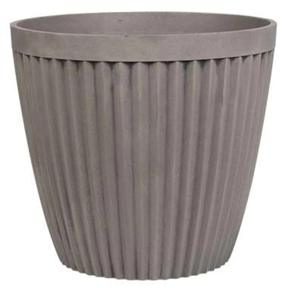 Beliani Plantenbak Voor Buiten POKA - Grijs Stenenmix, Polyresin