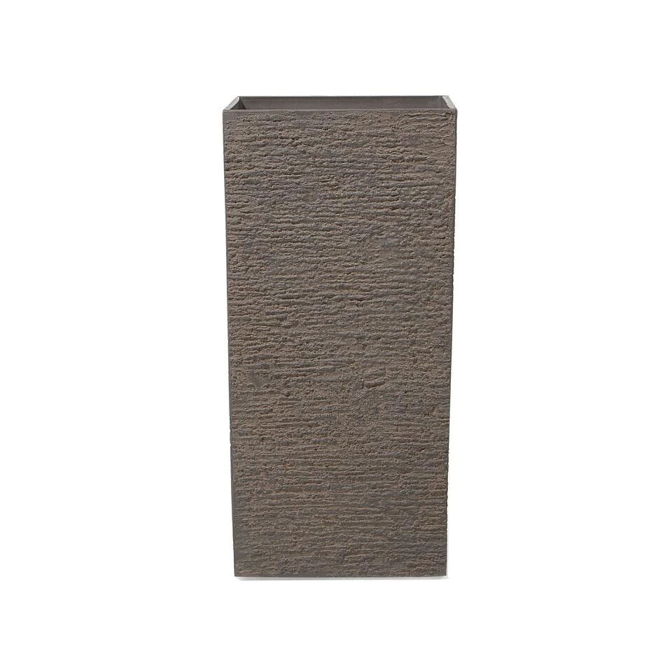 Beliani Plantenbak Voor Buiten GAZA - Bruin Stenenmix