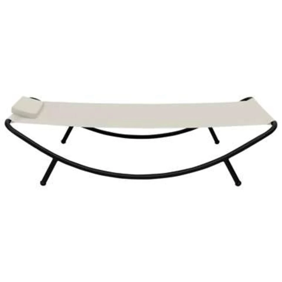 VidaXL Tuinbed 200x90 Cm Staal Crème - Afbeelding 3