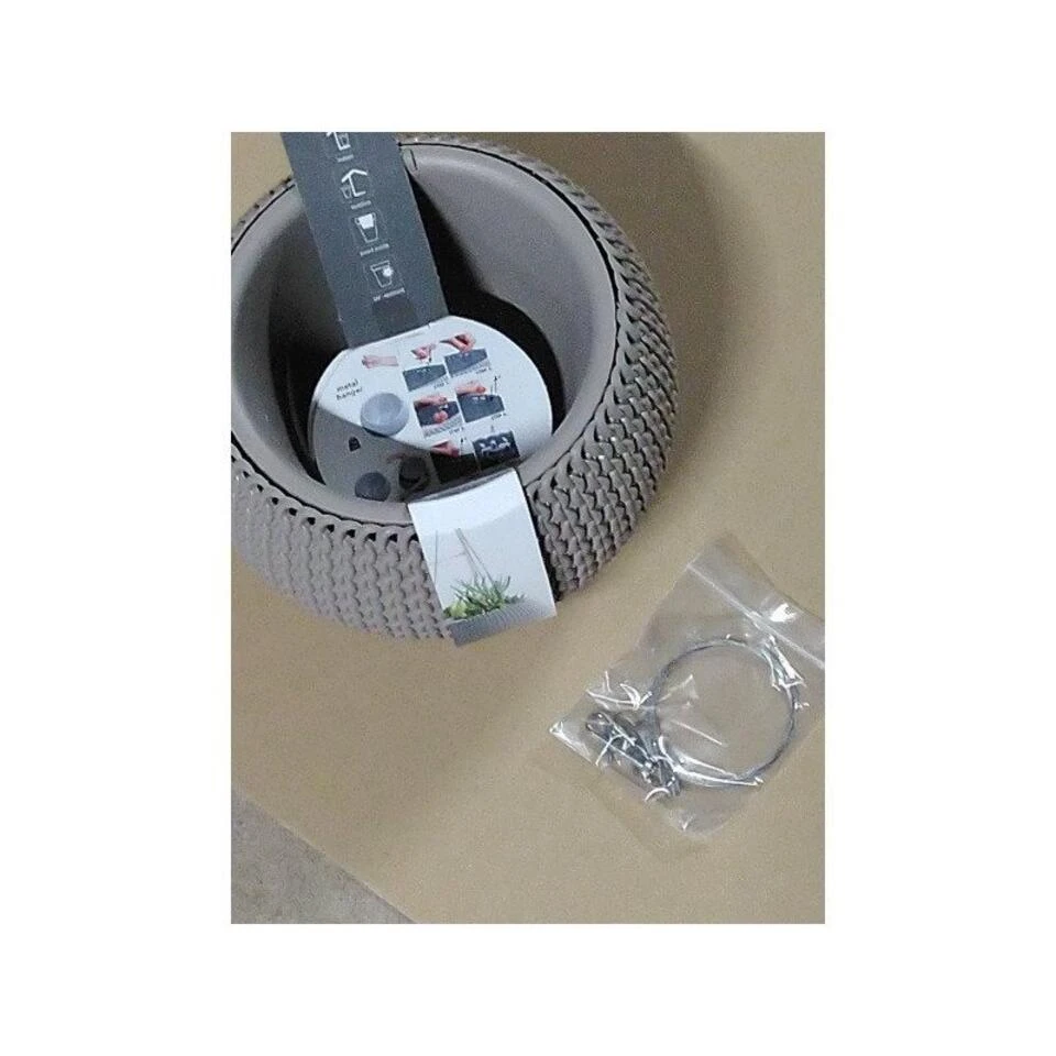 Prosperplast Prosperplats Bloempot Splofy Hangend - Taupe - Kunststof - 24 Cm - Afbeelding 3