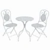 VidaXL 3-delige Bistroset Staal Grijswit