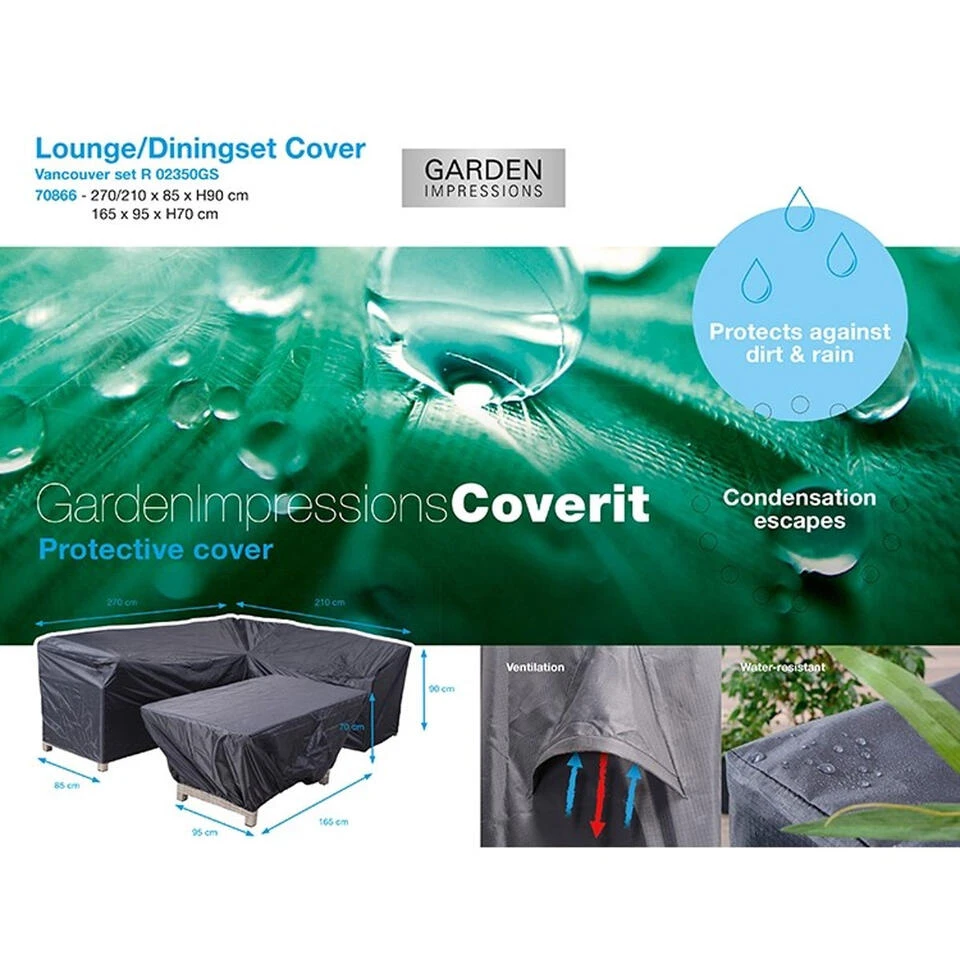 Garden Impressions Lounge Dining Hoes R 270x210xH85/90 En 165x95xH70 - Afbeelding 2