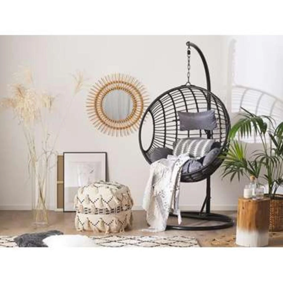 Beliani Hangstoel ASPIO - Zwart Pe Rotan - Afbeelding 2