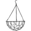 Merkloos Bloempot Hangmand - Zwart - Incl Ophangmateriaal - 35 Cm