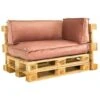 2L Home & Garden Palletkussen Velvet Oud Roze - 60 X 40cm