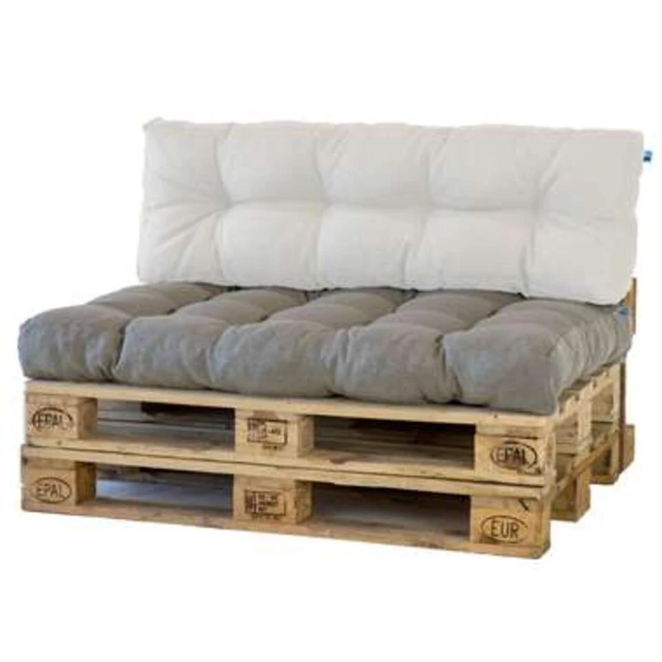 2L Home & Garden Palletkussen Metro Beige - 120 X 80cm - Afbeelding 2