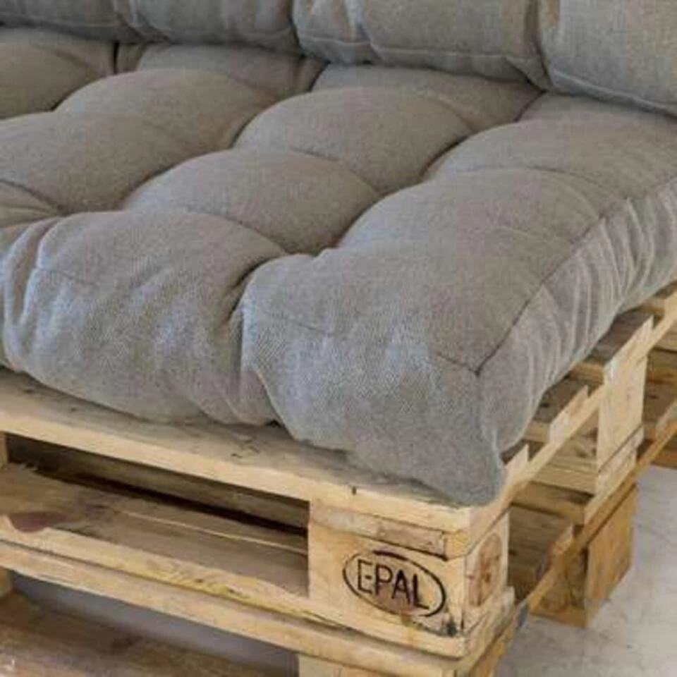 2L Home & Garden Palletkussen Metro Beige - 120 X 80cm - Afbeelding 4