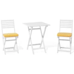 Beliani Bistroset FIJI - Geel Acaciahout