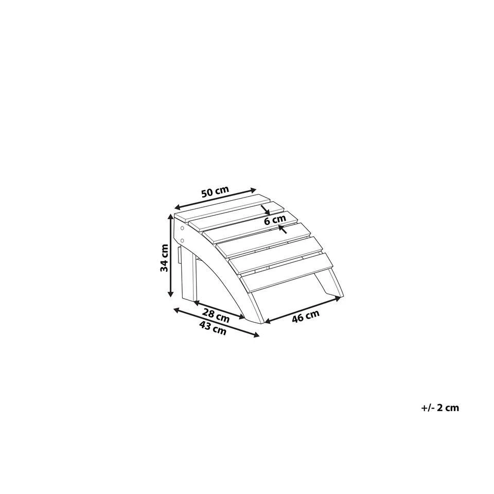 Beliani Voetenbankje ADIRONDACK - Rood Kunsthout - Afbeelding 3