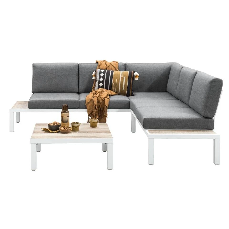 Hoekset Isere - 3-delig - Wit - Incl. Kussens - Afbeelding 3