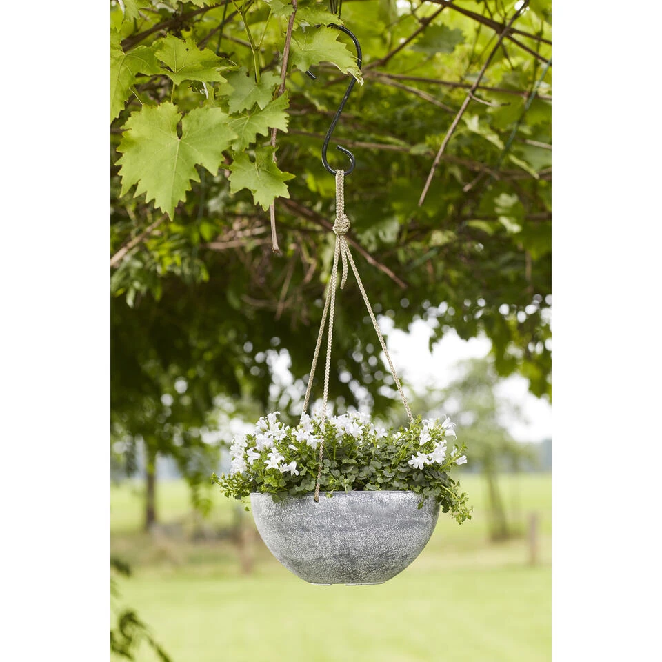 Ter Steege Plantenpot - Hangend - Betongrijs - Kunststof - 35 X 17 Cm - Afbeelding 2