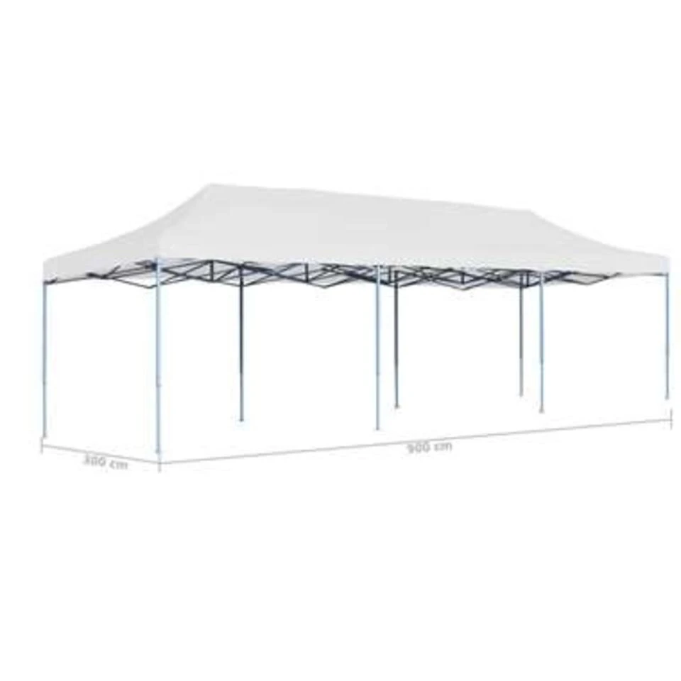 VidaXL Partytent Pop-up 3x9 M Wit - Afbeelding 3