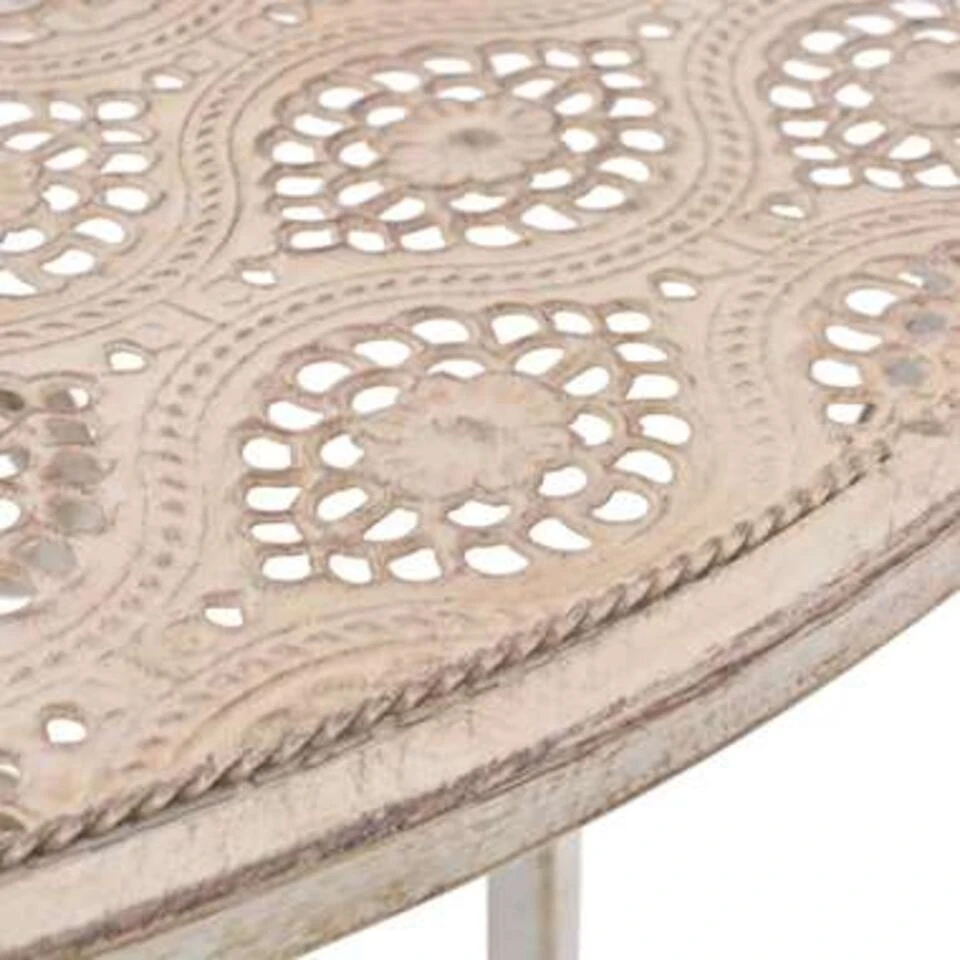 VidaXL 3-delige Bistroset Staal Wit - Afbeelding 3