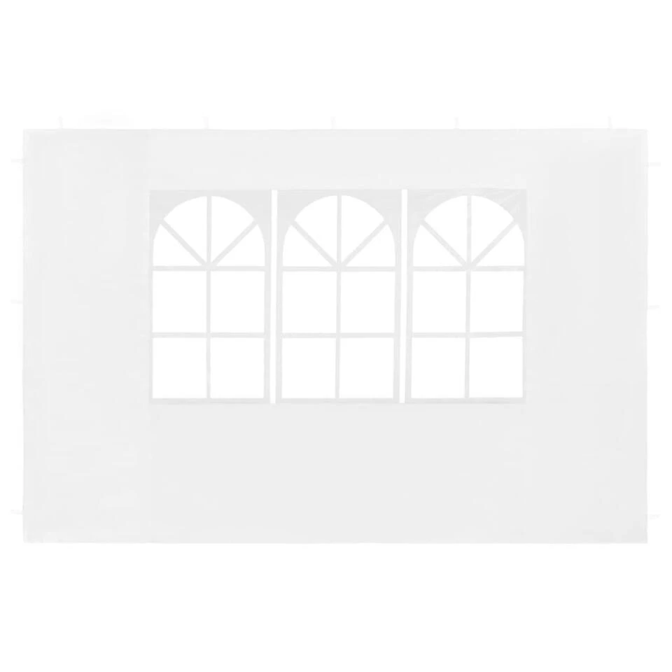VidaXL Tentwanden Met Raam PE Wit 2 St - Afbeelding 3