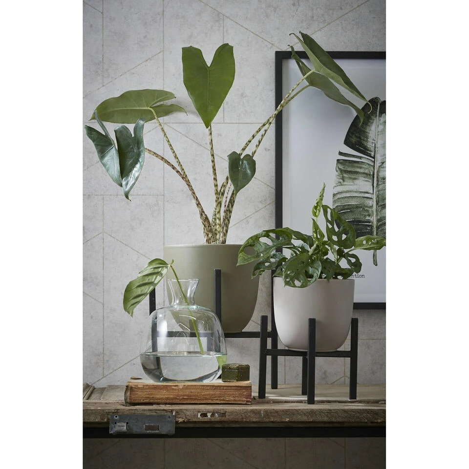 Mica Decorations Bloempot - Taupe Bruin - Mat - Keramiek - 28 X 25 Cm - Afbeelding 4