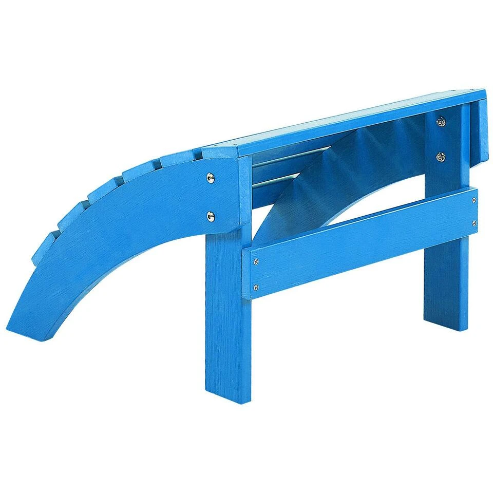 Beliani Voetenbankje ADIRONDACK - Blauw Kunsthout - Afbeelding 4