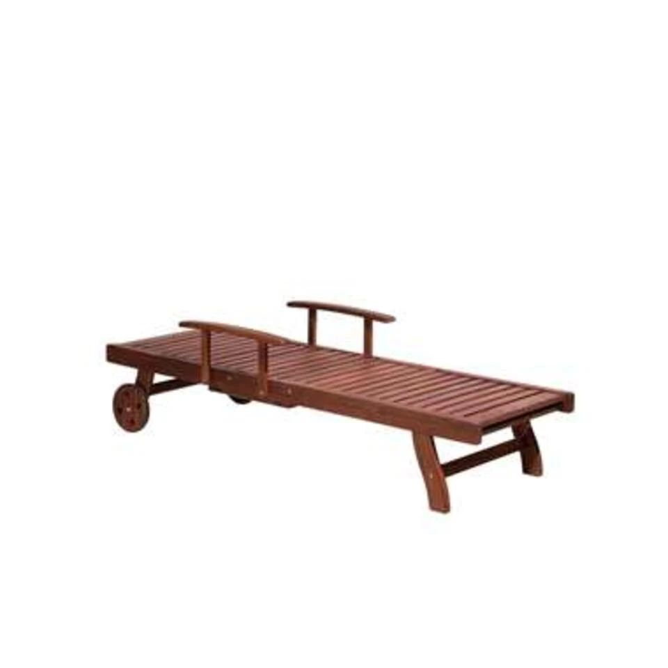 Beliani Tuinligstoel TOSCANA - Blauw Acaciahout - Afbeelding 2