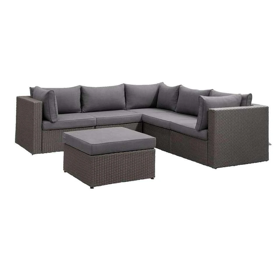 Le Sud Modulaire Hoekloungeset Dordogne - Antraciet/donkergrijs - 6-delig - Afbeelding 3