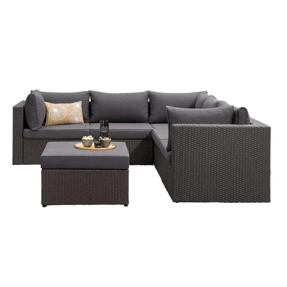 Le Sud Modulaire Hoekloungeset Dordogne - Antraciet/donkergrijs - 6-delig - Afbeelding 4