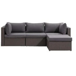 Le Sud Modulaire Loungeset Dordogne - Antraciet/donkergrijs - 4-delig