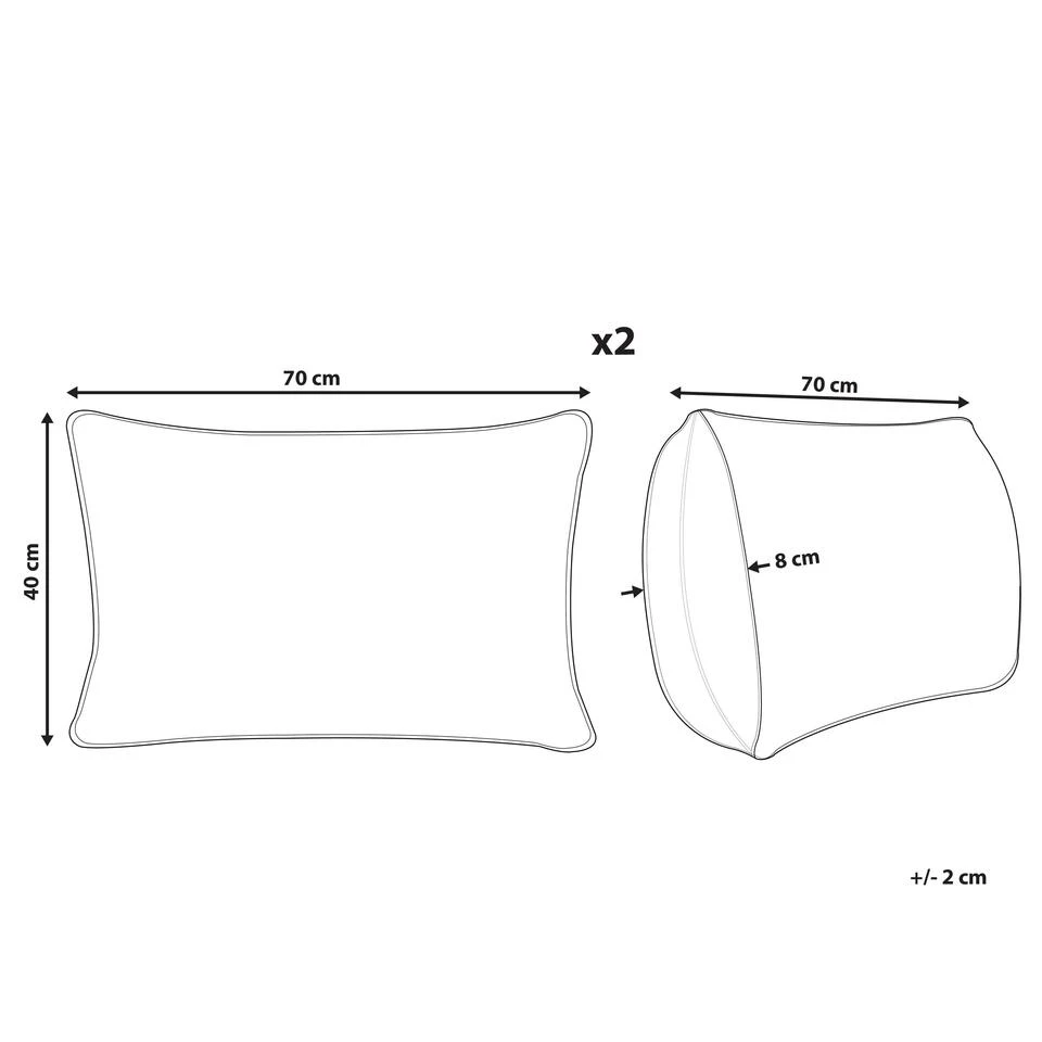 Beliani Buitenkussen TRIFOS - Blauw Polyester - Afbeelding 3
