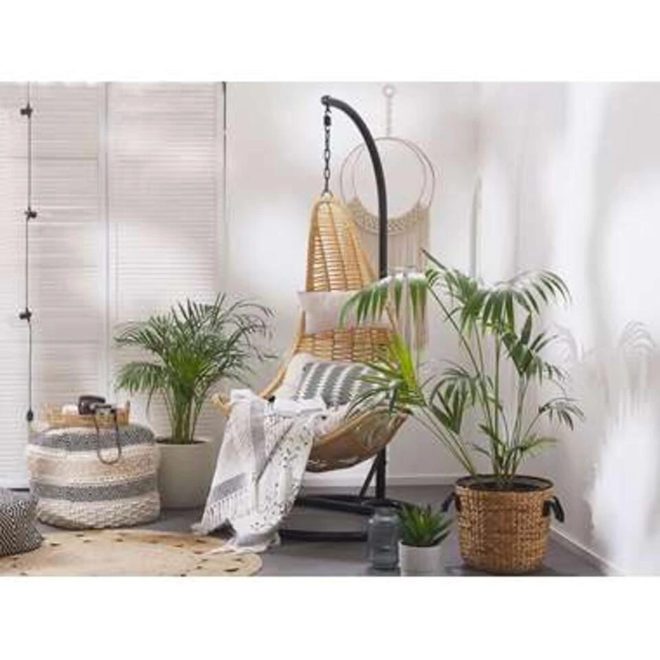 Beliani Hangstoel ATRI - Beige Pe Rotan - Afbeelding 2