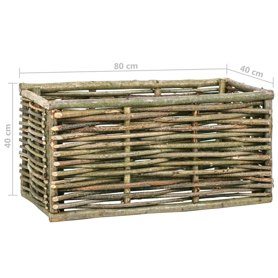 VidaXL Plantenbak Verhoogd 80x40x40 Cm Hazelaarhout - Afbeelding 4