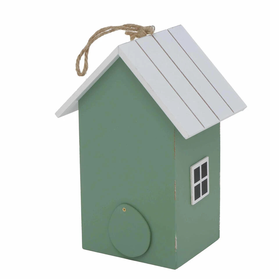 Boltze Vogelhuisje - Groen Met Wit - Houten Nestkastje - 22 Cm - Afbeelding 3