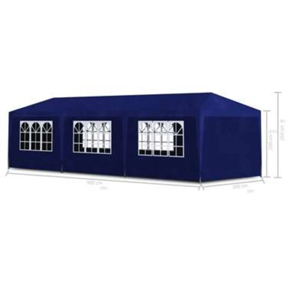 VidaXL Partytent 3x9 M Blauw - Afbeelding 4